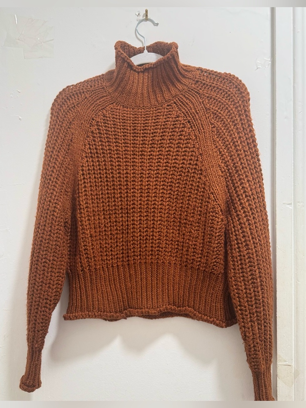 H&M Ribbed Chunky Turtleneck Sweater - Camel Brown - Picture 5 of 12